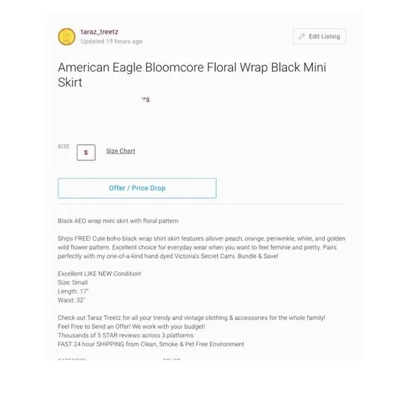 American Eagle Floral Wrap Dress & Skirt Bundle - Picture 9 of 10